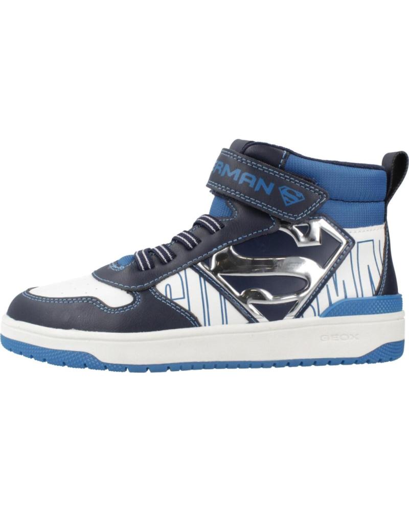GEOX J WASHIBA BOY C4211 BLUE SNEAKERS WITH SUPERMAN LOGO C4211