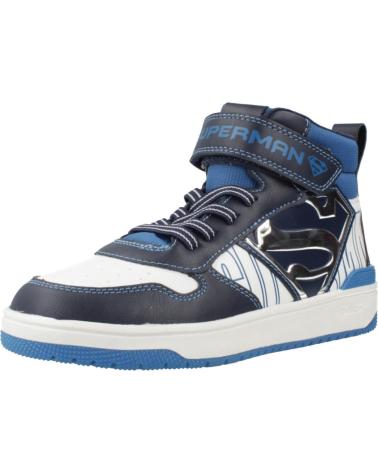 GEOX J WASHIBA BOY C4211 BLUE SNEAKERS WITH SUPERMAN LOGO C4211