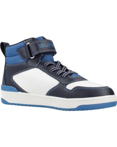GEOX J WASHIBA BOY C4211 BLUE SNEAKERS WITH SUPERMAN LOGO C4211