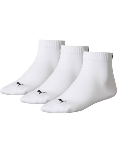 PUMA PACK 3 CALCETINES UNISEX CUARTER BLANCO