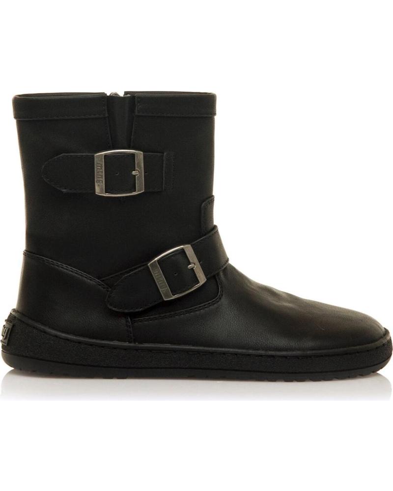BOTA CURTA MTNG 55296 BIKER PRETA COM FIVELAS NEGRO