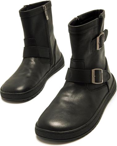 BOTA CURTA MTNG 55296 BIKER PRETA COM FIVELAS NEGRO