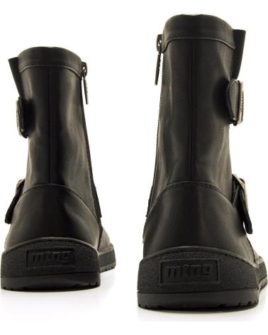 BOTA CURTA MTNG 55296 BIKER PRETA COM FIVELAS NEGRO