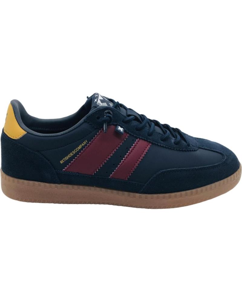 TÊNIS CASUAL XTI 144151 AZUL MARINHO COM DETALHES VERMELHOS E AMARELOS NAVY
