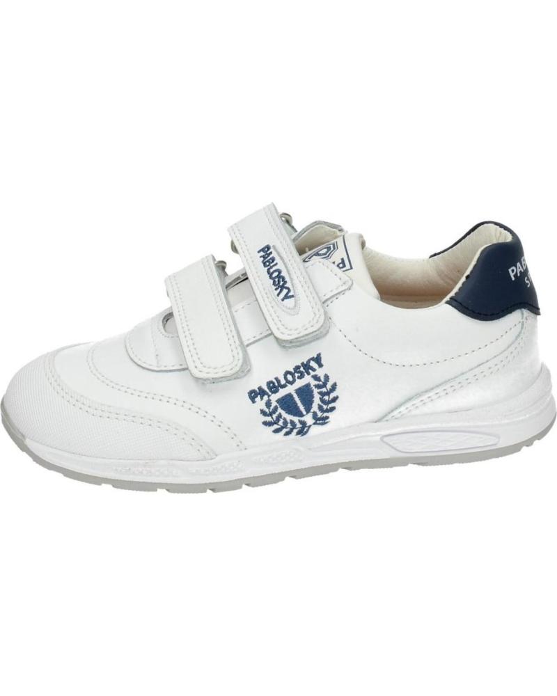 PABLOSKY 265502 - WEISS-BLAUE SPORTSCHUHE MIT KLETTVERSCHLUSS BLANCO-AZUL