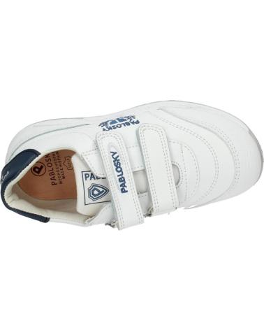 PABLOSKY 265502 - WEISS-BLAUE SPORTSCHUHE MIT KLETTVERSCHLUSS BLANCO-AZUL