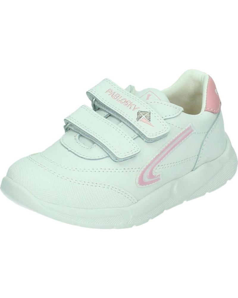 PABLOSKY 278107 - WEISS-ROSA SPORTSCHUHE MIT KLETTVERSCHLUSS BLANCO-ROSA