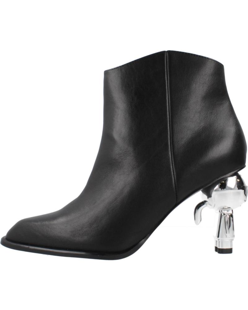 KARL LAGERFELD BOTINES MUJER MODELO HEEL SHORT ZIP BOOT COLOR NEGRO 000 BLA 000 BLACK