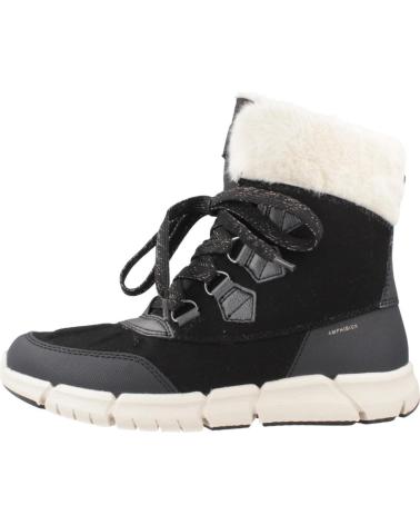 GEOX FLEXYPER GIRL B AB C9B1P BLACK BOOTS WITH FUR LINING C9B1P