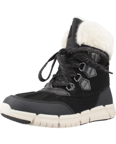 GEOX FLEXYPER GIRL B AB C9B1P BLACK BOOTS WITH FUR LINING C9B1P