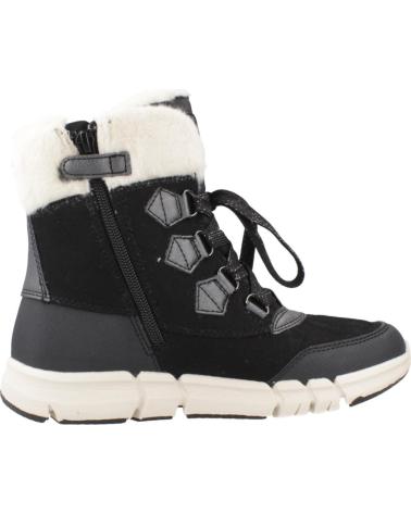GEOX FLEXYPER GIRL B AB C9B1P BLACK BOOTS WITH FUR LINING C9B1P