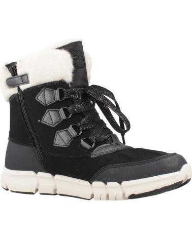 GEOX FLEXYPER GIRL B AB C9B1P BLACK BOOTS WITH FUR LINING C9B1P