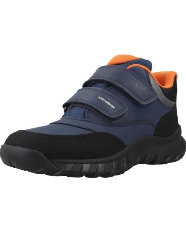 GEOX SIMBYOS BOY B ABX C0057 SNEAKERS DARK BLUE AND ORANGE C0057
