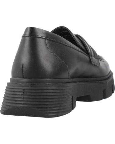 GEOX D VILDE BLACK LOAFERS WITH CLEATED SOLE - C9999 C9999