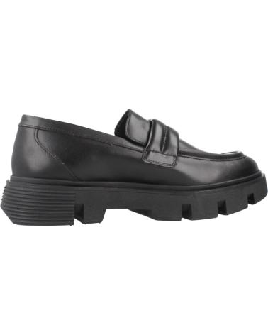 GEOX D VILDE BLACK LOAFERS WITH CLEATED SOLE - C9999 C9999