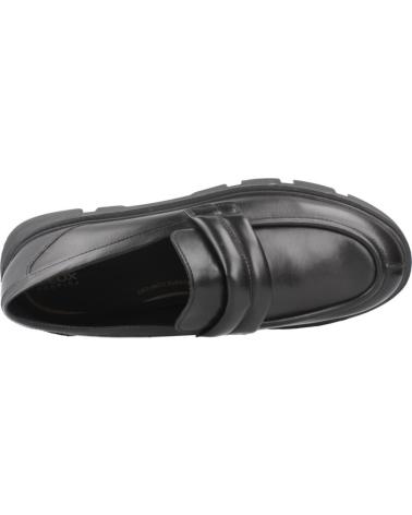GEOX D VILDE BLACK LOAFERS WITH CLEATED SOLE - C9999 C9999