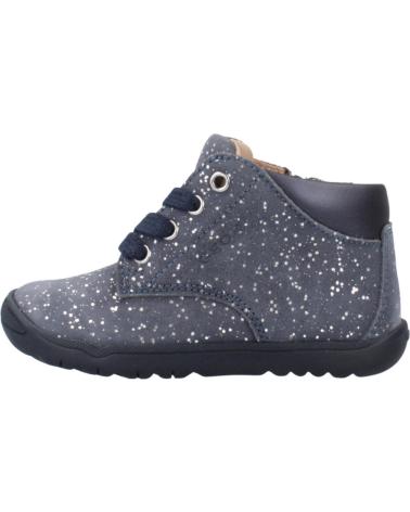 GEOX B MACCHIA C4005 - SNEAKERS ALTE BAMBINA BLU MARINO CON GLITTER C4005