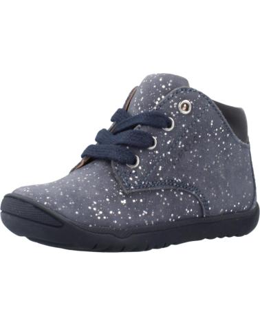 GEOX B MACCHIA C4005 - SNEAKERS ALTE BAMBINA BLU MARINO CON GLITTER C4005