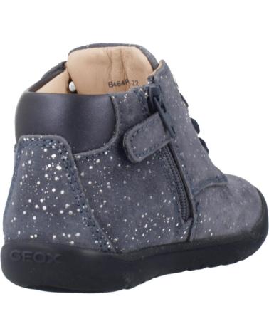 GEOX B MACCHIA C4005 - SNEAKERS ALTE BAMBINA BLU MARINO CON GLITTER C4005