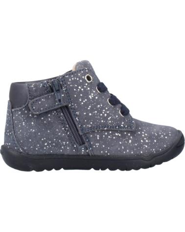 GEOX B MACCHIA C4005 - SNEAKERS ALTE BAMBINA BLU MARINO CON GLITTER C4005