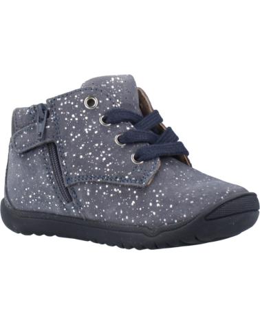 GEOX B MACCHIA C4005 - SNEAKERS ALTE BAMBINA BLU MARINO CON GLITTER C4005