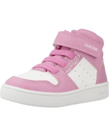 GEOX B ECLYPER C8241 - ROSA HIGH-TOP-SNEAKER FÜR KINDER MIT KLETTVERSCHLUSS C8241