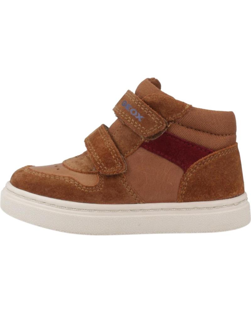 GEOX B NASHIK C6078 - BRAUNE HIGH-TOP-SNEAKER FÜR KINDER MIT DOPPEL-KLETTVERSCHLUSS C6078