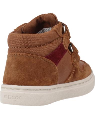 GEOX B NASHIK C6078 - BRAUNE HIGH-TOP-SNEAKER FÜR KINDER MIT DOPPEL-KLETTVERSCHLUSS C6078