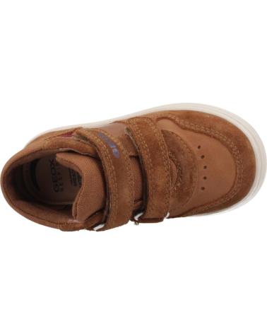 GEOX B NASHIK C6078 - BRAUNE HIGH-TOP-SNEAKER FÜR KINDER MIT DOPPEL-KLETTVERSCHLUSS C6078