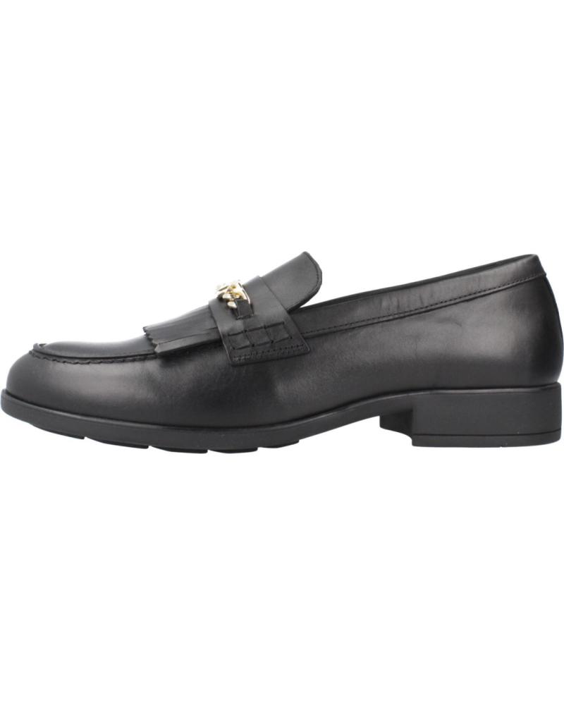 MOCASSINI TOMMY HILFIGER FW0FW08971 IN PELLE NERA CON CATENA DORATA BDS