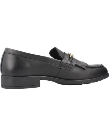 MOCASSINI TOMMY HILFIGER FW0FW08971 IN PELLE NERA CON CATENA DORATA BDS