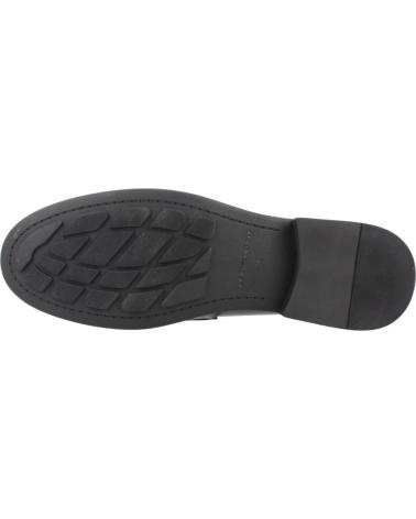 MOCASSINI TOMMY HILFIGER FW0FW08971 IN PELLE NERA CON CATENA DORATA BDS