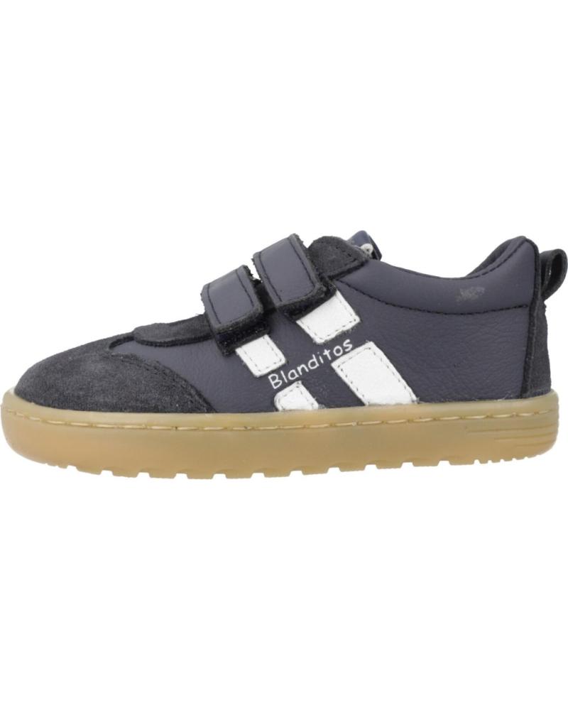 BLANDITOS LISBOA BD NAVY BLUE BAREFOOT SNEAKERS WITH VELCRO CLOSURE MARINO