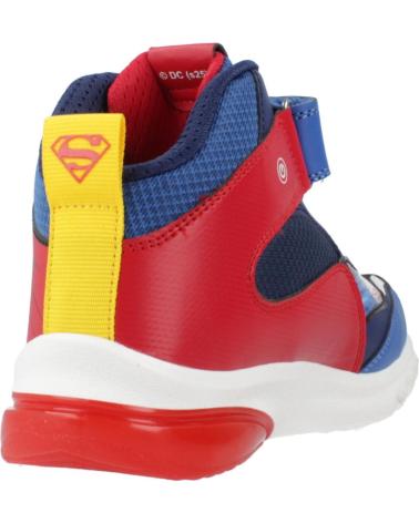 GEOX J CIBERDRON SUPERMAN J56LBF C0200 - LEUCHTSTIEFEL BLAU ROT C0200