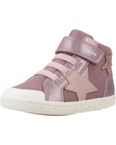 GEOX B GISLI C8006 - VIOLET HIGH-TOP BOOT WITH STAR DESIGN C8006