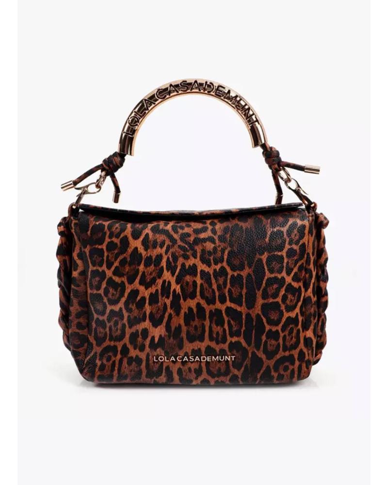 BOLSA TIRACOLO LOLA CASADEMUNT LF2504085 ESTAMPA ANIMAL MARROM MARRON
