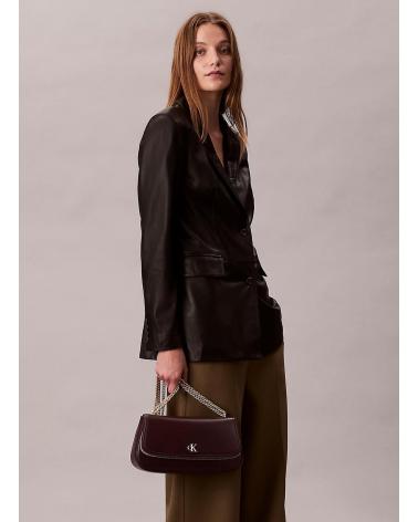 BORSA A MANO CALVIN KLEIN CK CONVERTIBLE CHAIN PICCOLA MARRONE MARRON