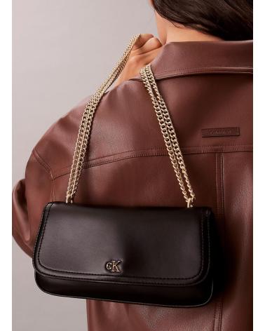 BORSA A TRACOLLA CALVIN KLEIN CK CONVERTIBLE CHAIN PICCOLA NERA NEGRO