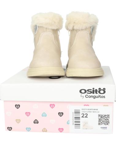 Inicio-OSITO-BOTAS NIÑA OSITO OSSH129007 BEIGE CON PELO SINTÉTICO Y LAZOS-BEIGE