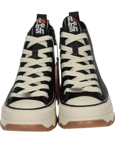 REFRESH HIGH-TOP SPORT BOOT WITH TRACK PLATFORM 172318 BLACK NEGRO