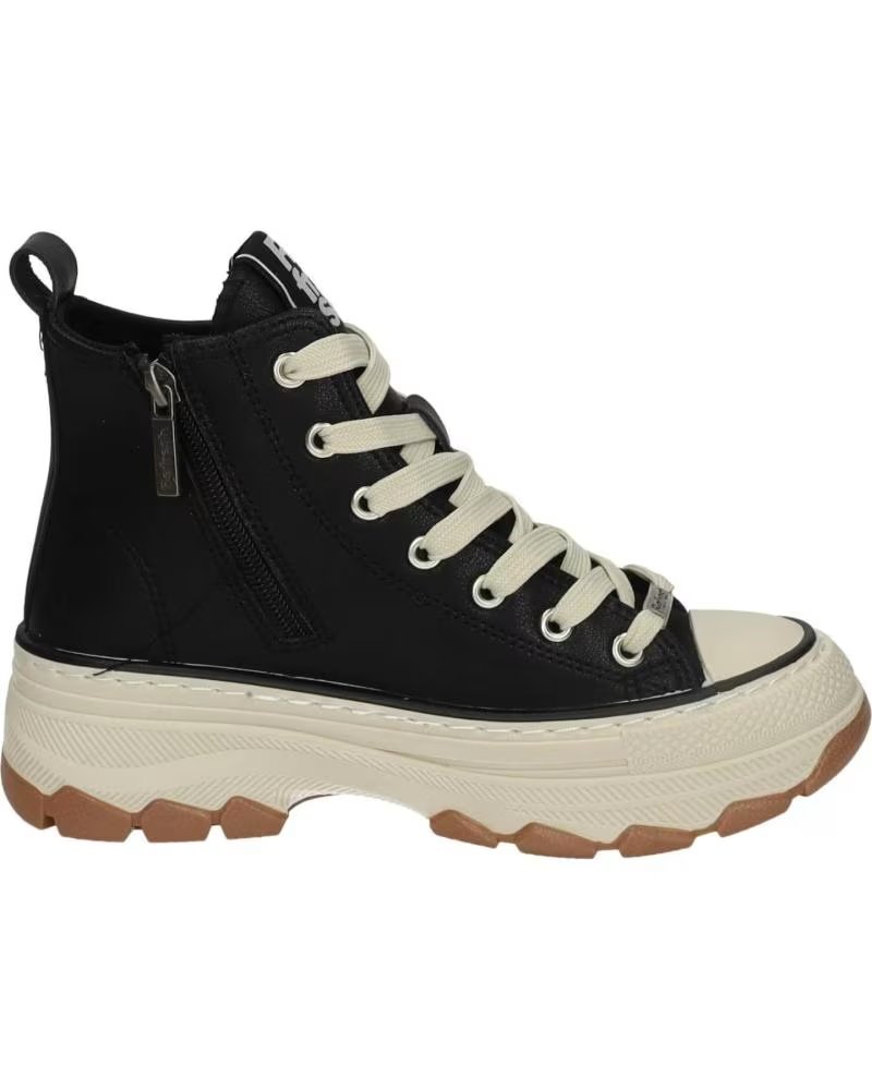 REFRESH HIGH-TOP SPORT BOOT WITH TRACK PLATFORM 172318 BLACK NEGRO
