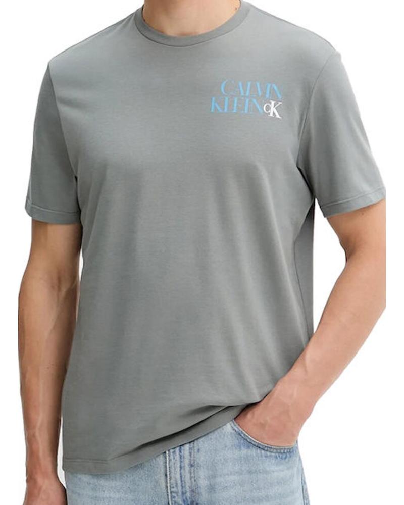 T-SHIRT CALVIN KLEIN CK NY WORDMARK GRIGIA GRIS