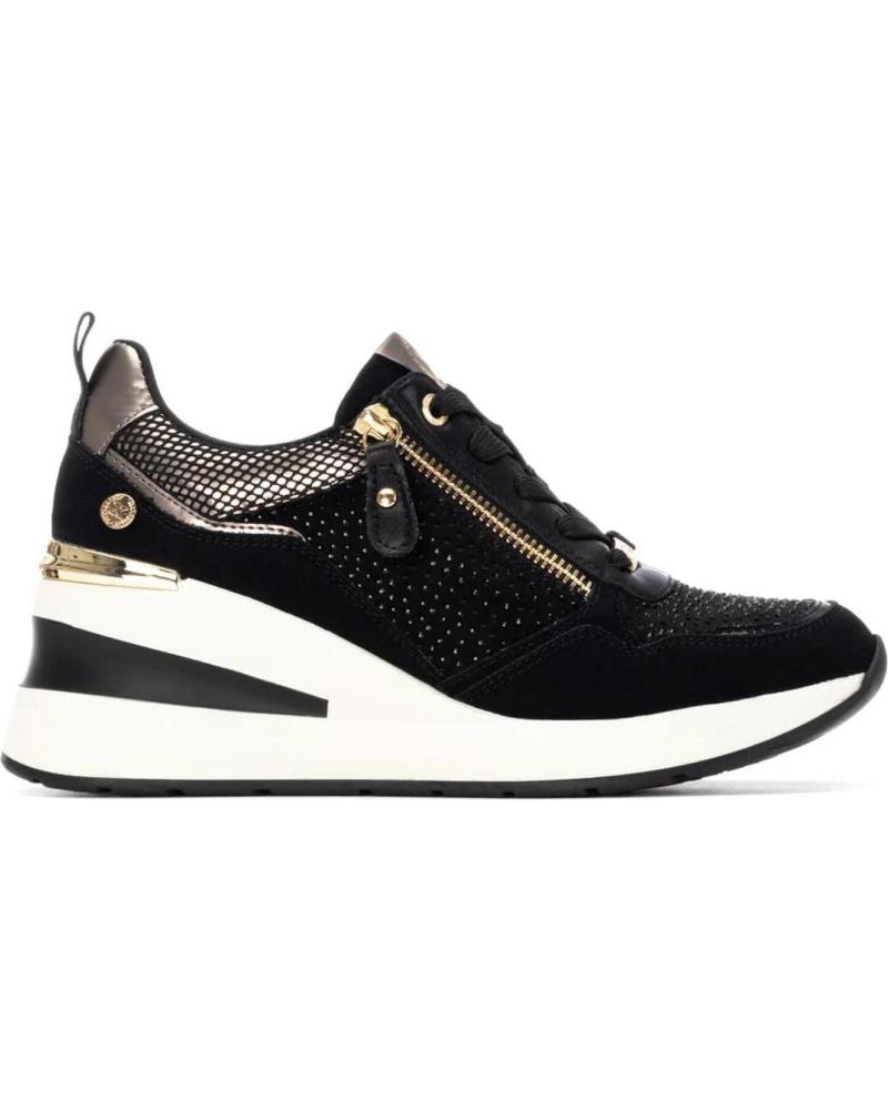 XTI 144377 S - SNEAKERS NERE CON ZEPPA E CERNIERA NEGRO
