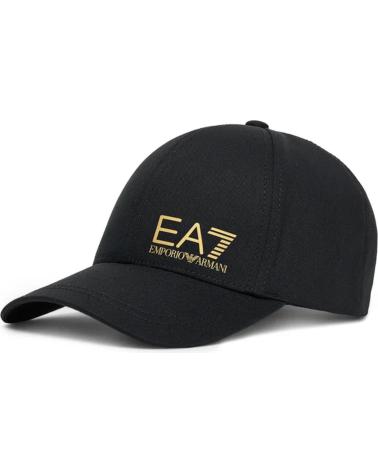 CASQUETTE DE BASEBALL EA7 EMPORIO ARMANI 7X000005 NOIRE AVEC LOGO DORÉ NEGRO