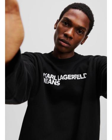 FELPA KARL LAGERFELD KLJ ESSENTIAL LOGO NERA NEGRO