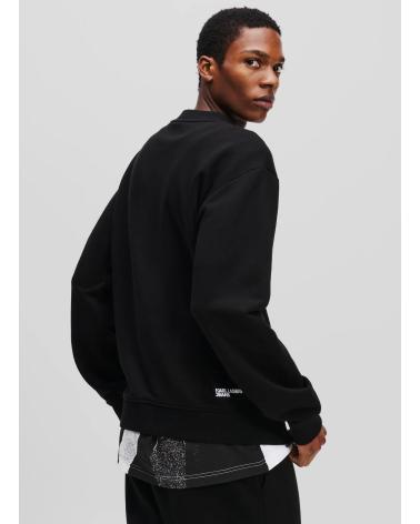 FELPA KARL LAGERFELD KLJ ESSENTIAL LOGO NERA NEGRO