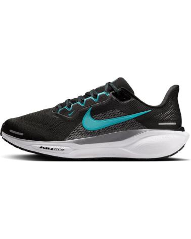 NIKE PEGASUS 41 V25 MEN'S RUNNING SHOES BLACK WITH GREEN-BLUE DETAILS NAZPMV2522C AZUL