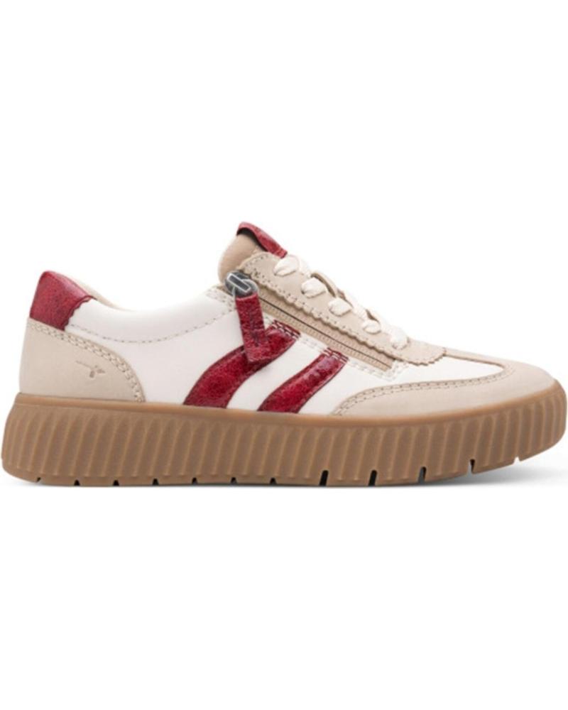 BASKETS TAMARIS 83729 EN CUIR BEIGE BEIG