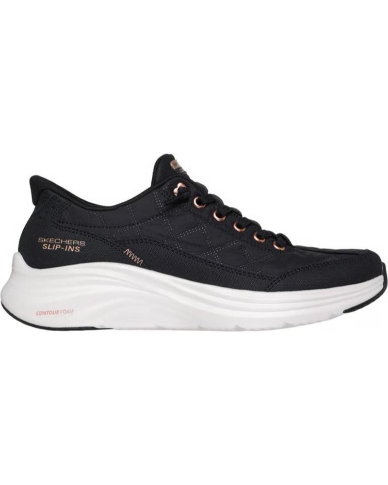 SNEAKERS SKECHERS SLIP-IN GOLDEN HOU NERE CON CONTOUR FOAM NEGRO