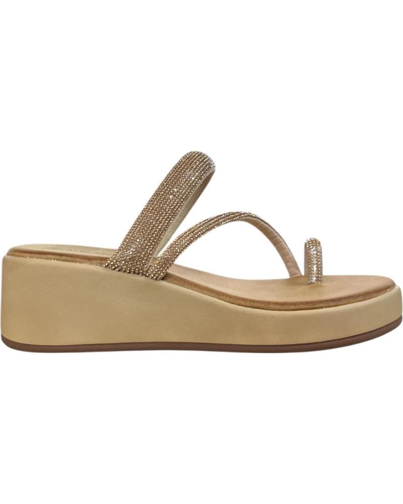 SANDALO CALZADOMANIA CON ZEPPA E GLITTER COLOR CAMMELLO CAMEL